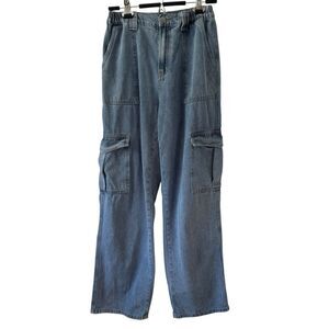 Women's Blue Cargo Jeans